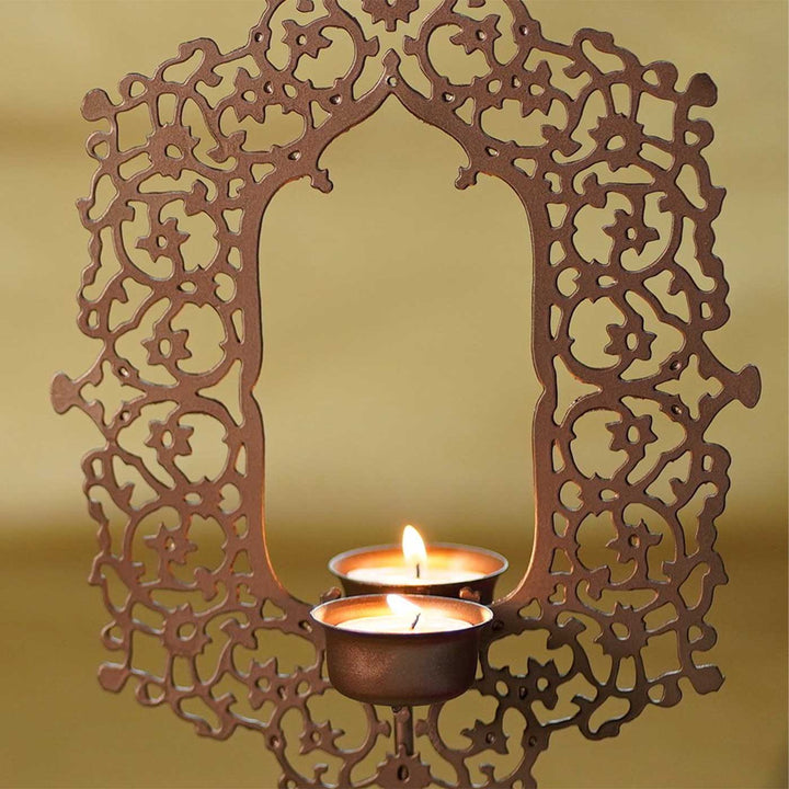 Handmade Gangaur Iron Tealight Holder