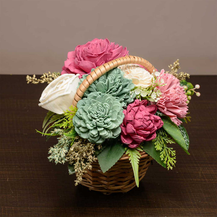 Handmade Basket Bliss Shola Flower Centerpiece