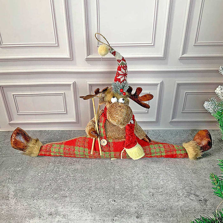 Split Reindeer Christmas Decoration For Home And Office Woolen Decor For Christmas Table Decoration