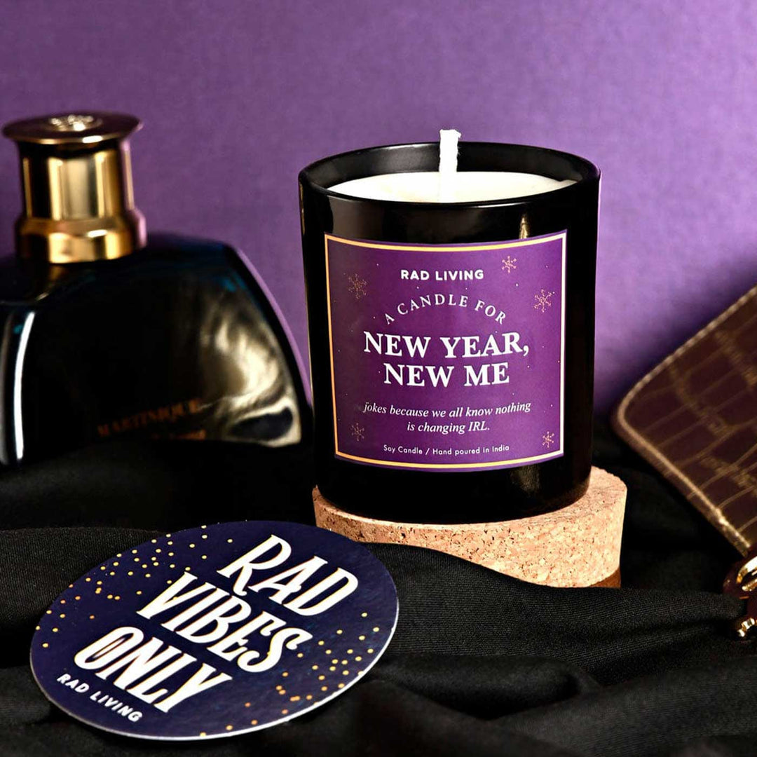 Hand Poured New Year, New Me Sweet Plum Wine Scented Soy Wax Candle