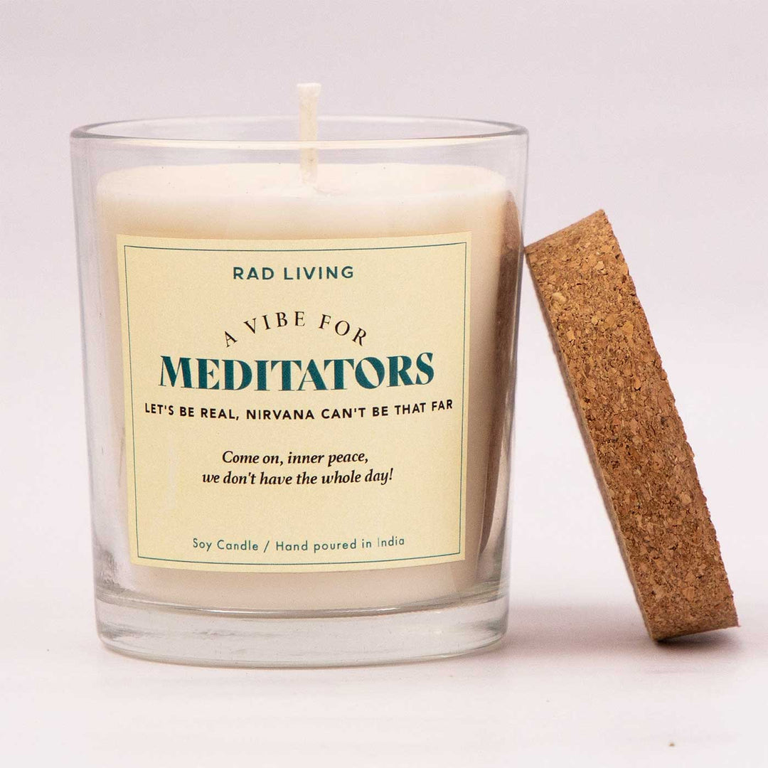 Hand Poured Meditators Nag Champa Scented Soy Wax Candle