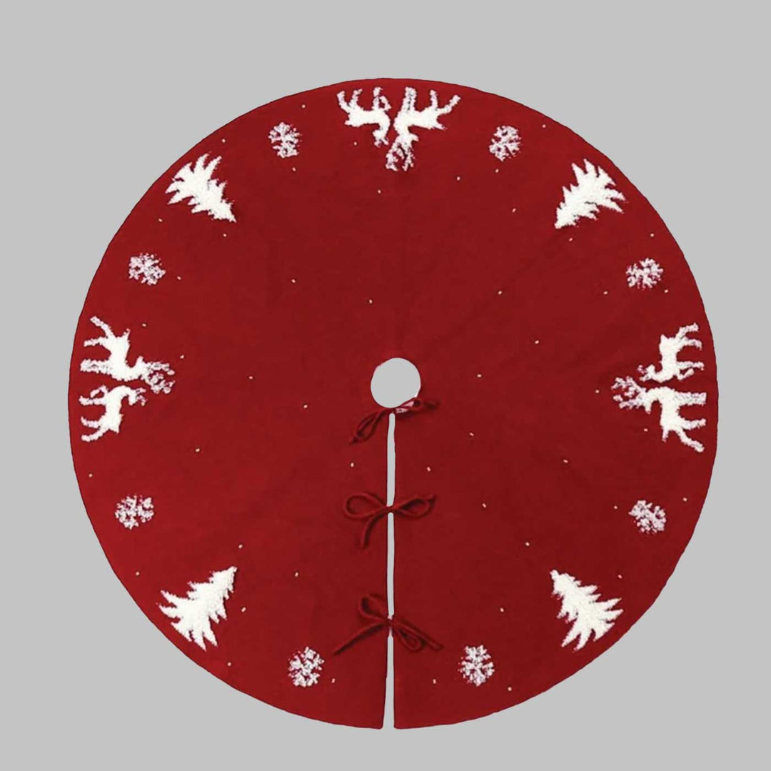 Personalized Snowflake Swirl Felt Tree Skirt For Christmas Tree Decoration