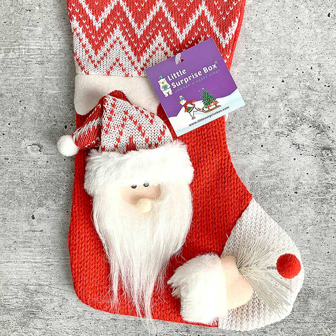 Handmade Mini Snowflake Santa Woolen Stockings For Christmas Decoration