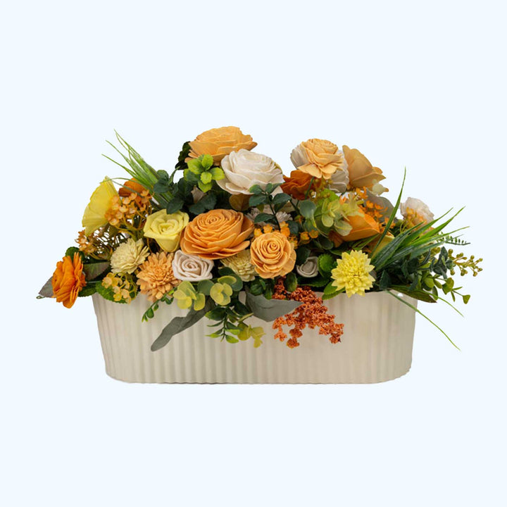 Handmade Amber Delight Shola Flower Centerpiece