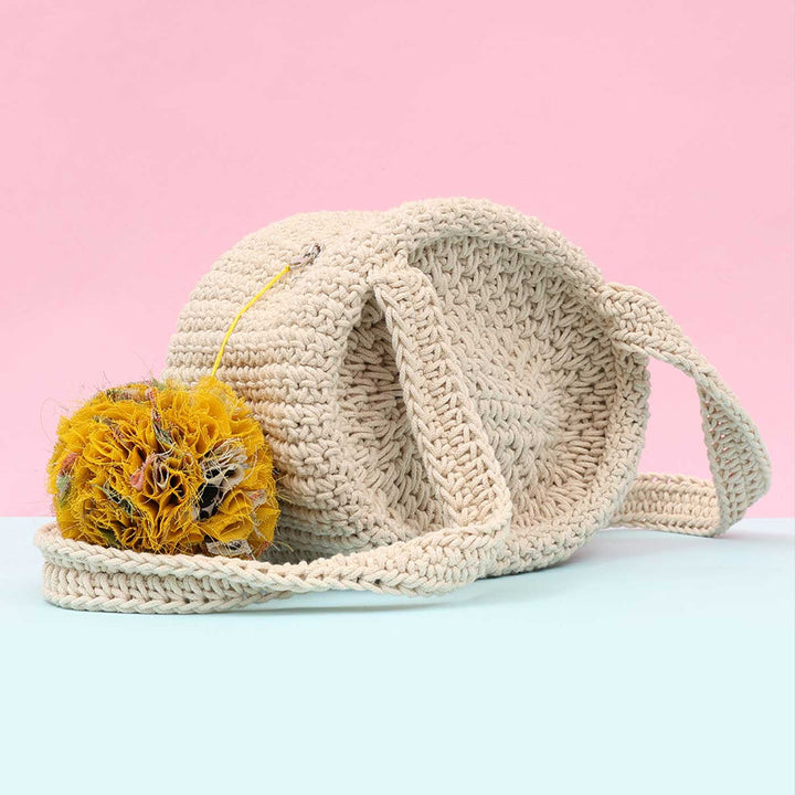 Handmade Crochet Duffel Crossbody Bag