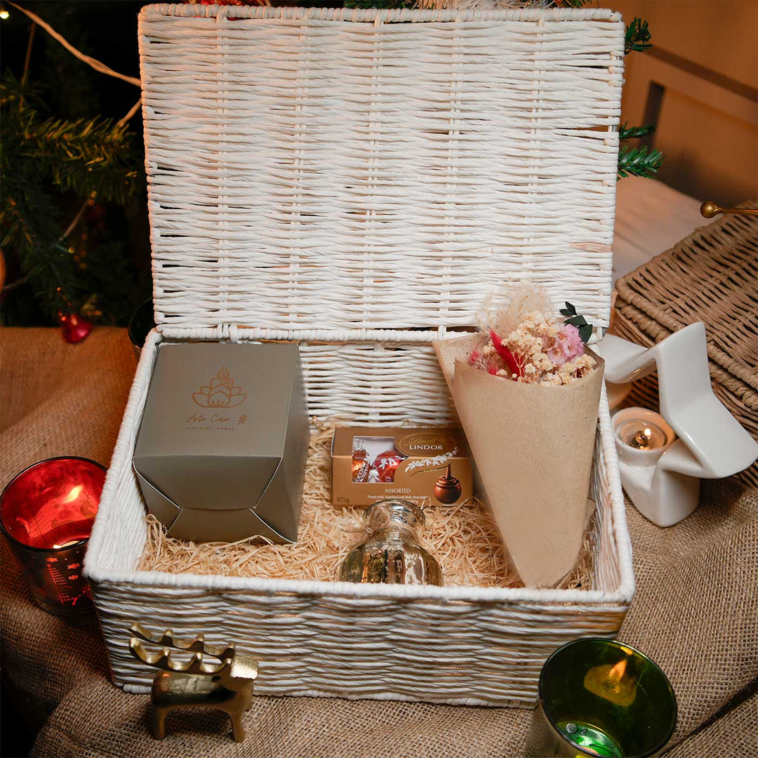 Cozy Christmas Glass Hamper | Xmas Gifting Ideas