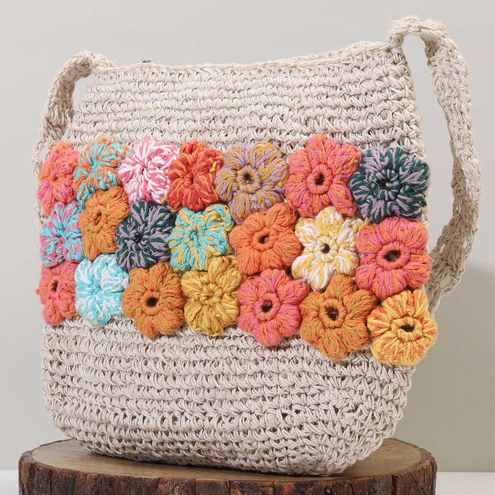 Handmade Crochet Multicolour Ibiza Crossbody Bag