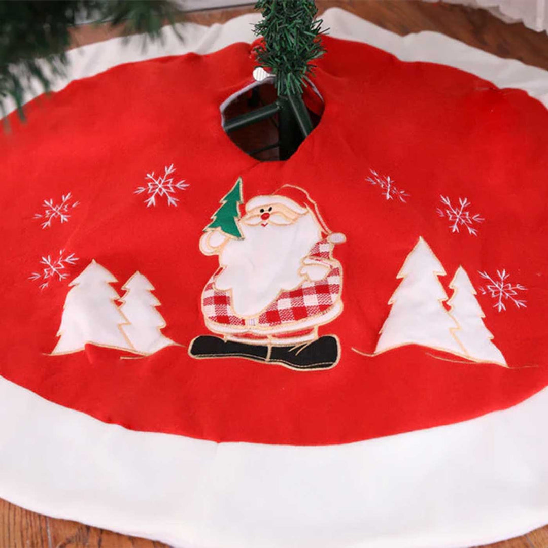 Personalized Happy Santa Felt Tree Skirt For Christmas Tree Decoration