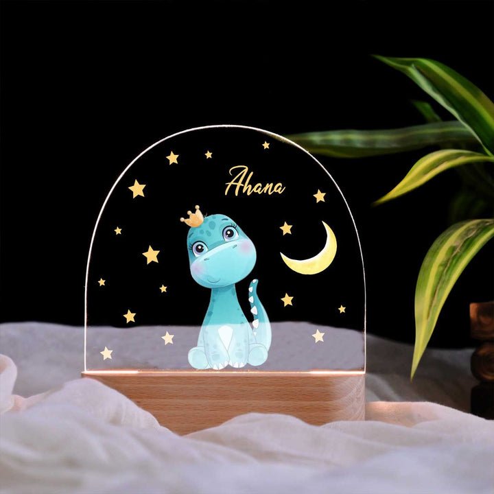 Personalized Dino Theme Acrylic LED Table Lamp