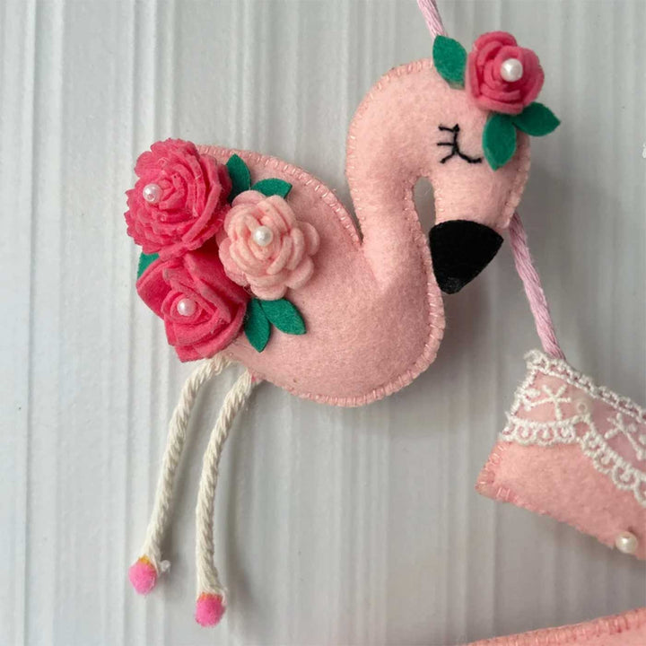 Personalized Fifi The Flamingo Felt Bunting / Garland For Kids