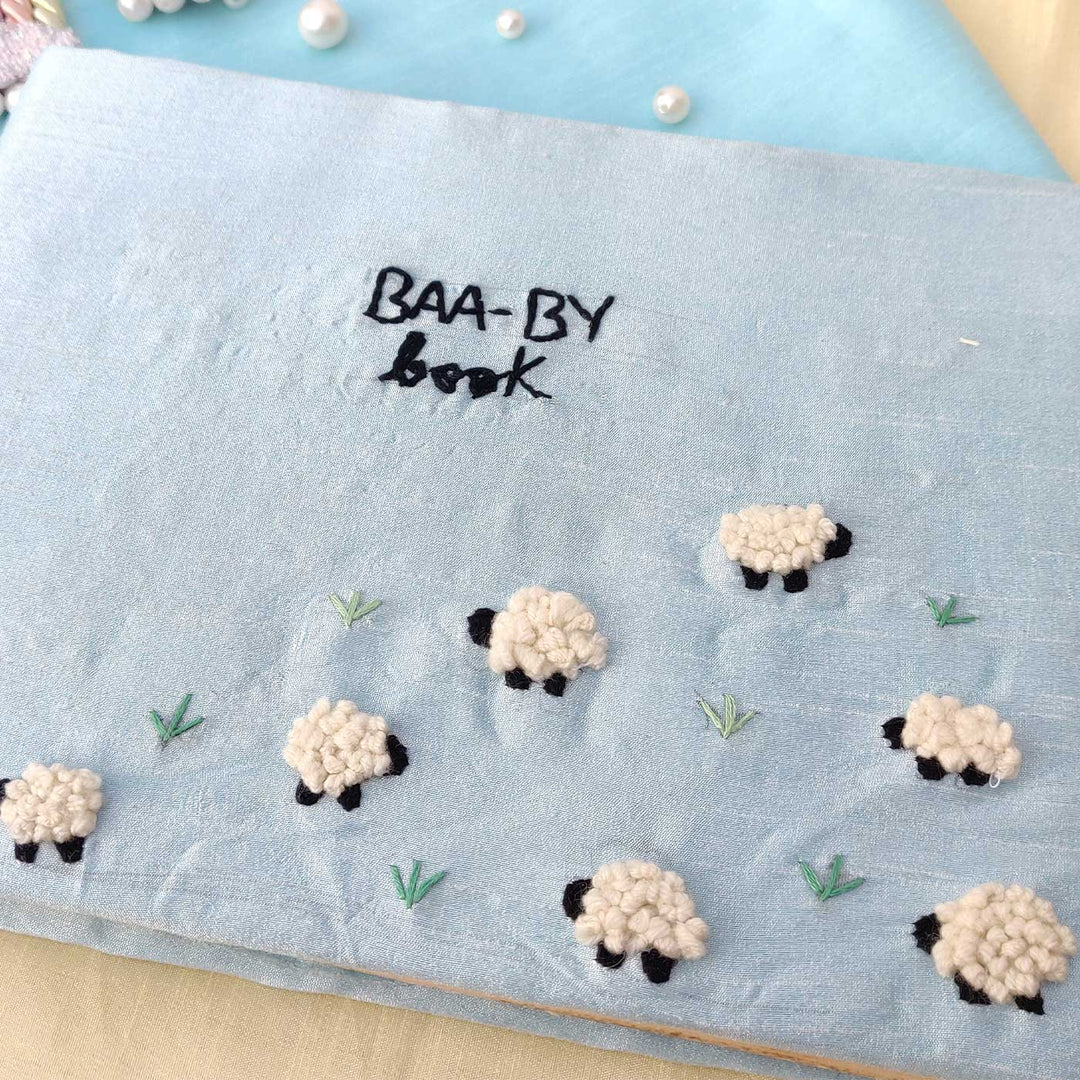 Handmade Embroidered Baa-by Sheep Album For Kids | 25 Pages