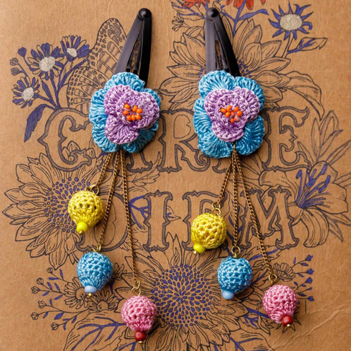 Handmade Lavender Rapunzel Flower Hair Clips | Set of 2