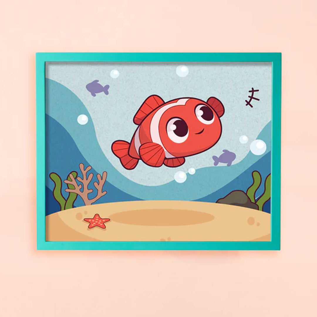 Handmade Fishy Theme Wooden Pinboard For Kids