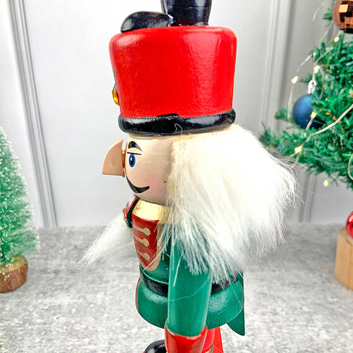 3-Tier Stacked Nutcracker Wooden Decor For Christmas Table Decoration