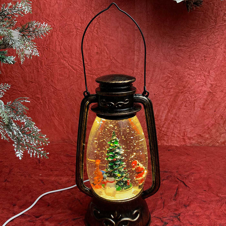 Trio Rotating Xmas Tree Musical Lantern Decor For Christmas Table Decoration