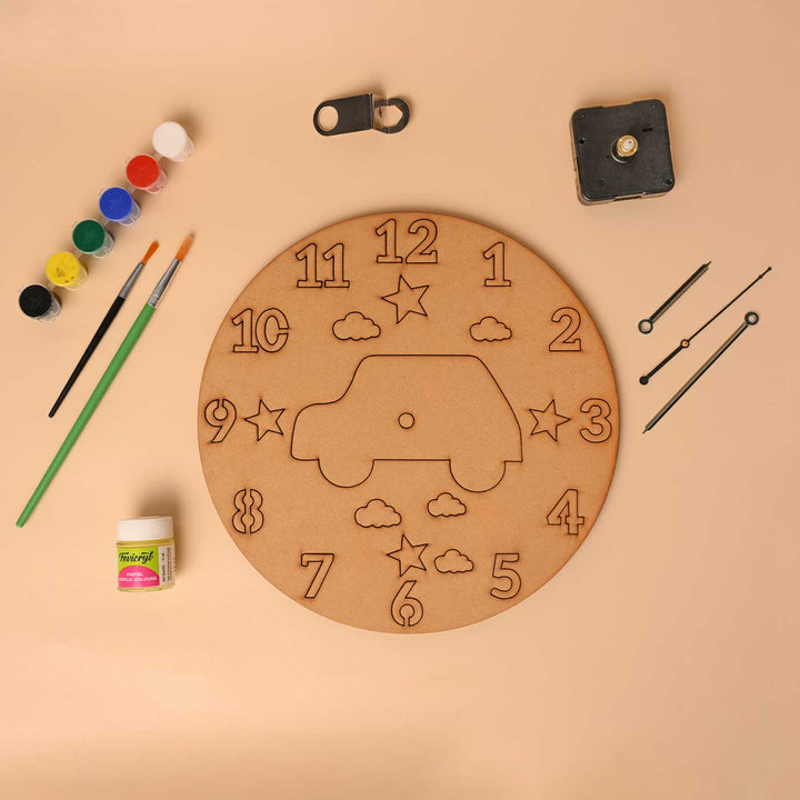 Handmade Classic Car Clock Painting DIY Kit | Set of 8