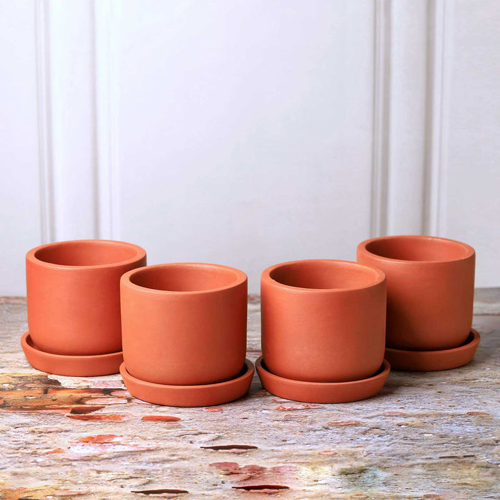 Handmade Medium 6 Inch Autumn Planter Terracotta Planter Pot