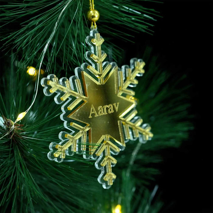 Personalized Star Flakes Acrylic Ornament For Christmas Tree Decoration