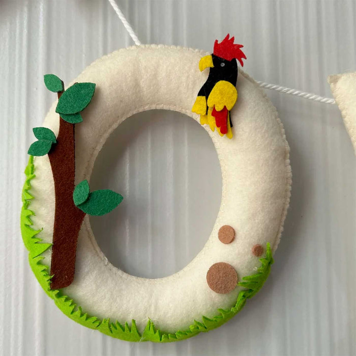 Personalized Jungle Safari Felt Bunting / Garland For Kids