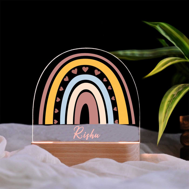 Personalized Rainbow Theme Acrylic LED Table Lamp