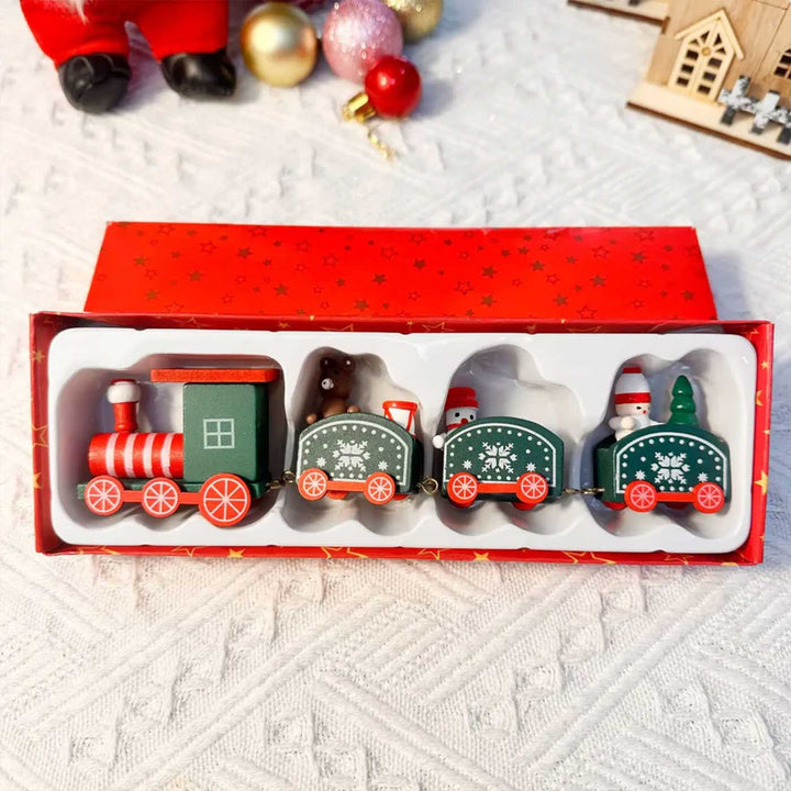 North Pole Express Train Wooden Table Decor For Christmas Decoration