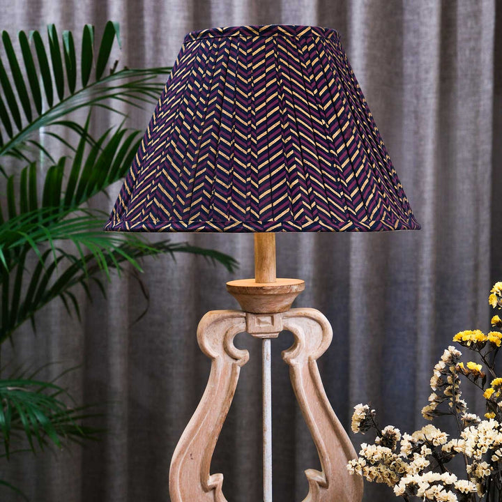 Purple Chevron Pleated Empire Lampshade