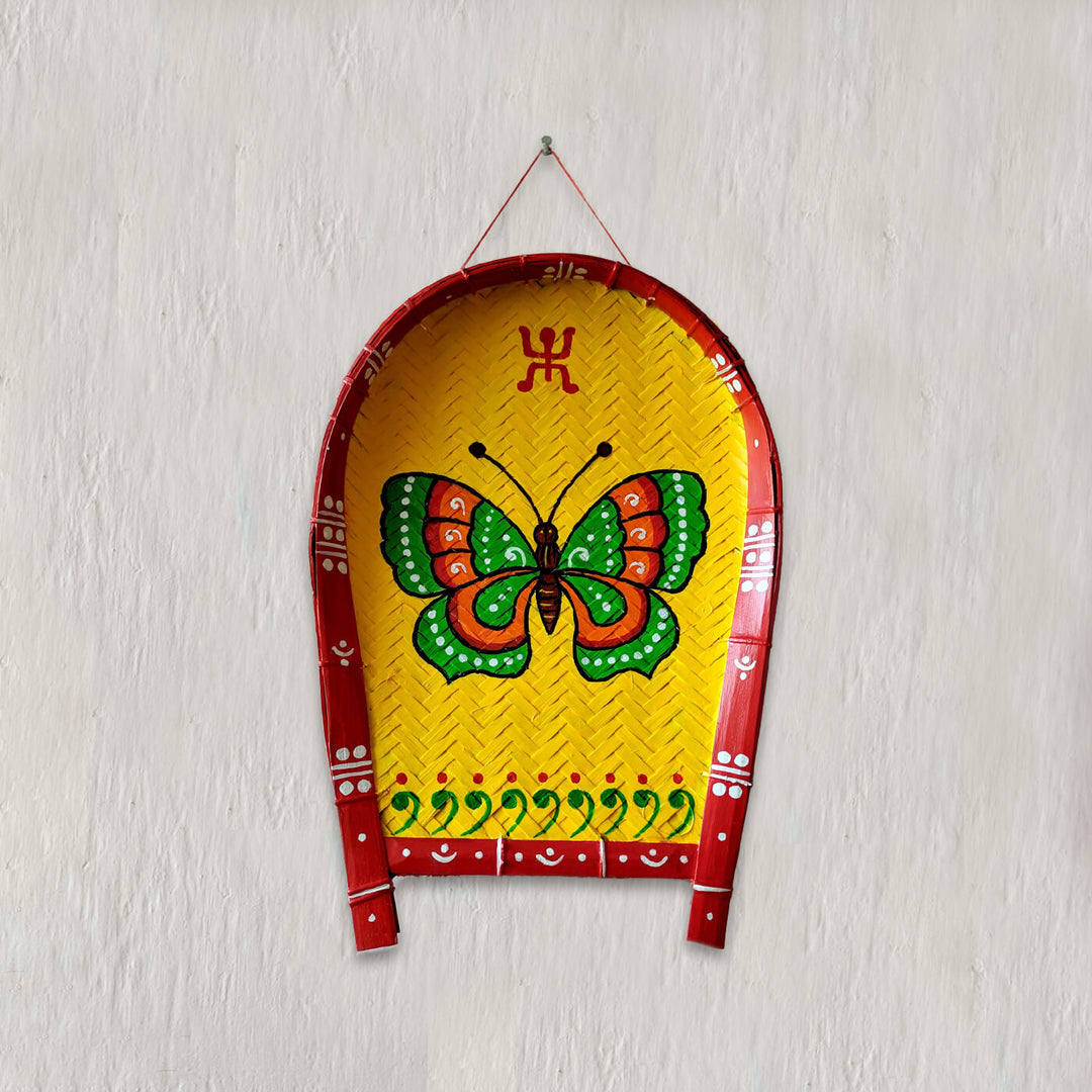 Handpainted Bengali Wedding Themed Bamboo Wall Decor