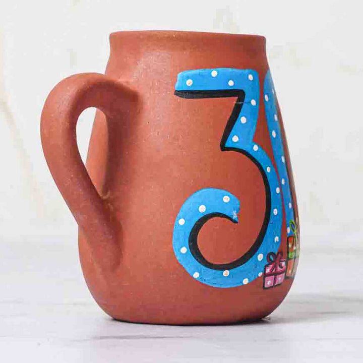 Personalized Hand-painted Birthday Milestone Terracotta Mug