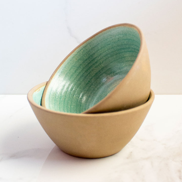 Hand-glazed Ceramic Bowls - Set of 2