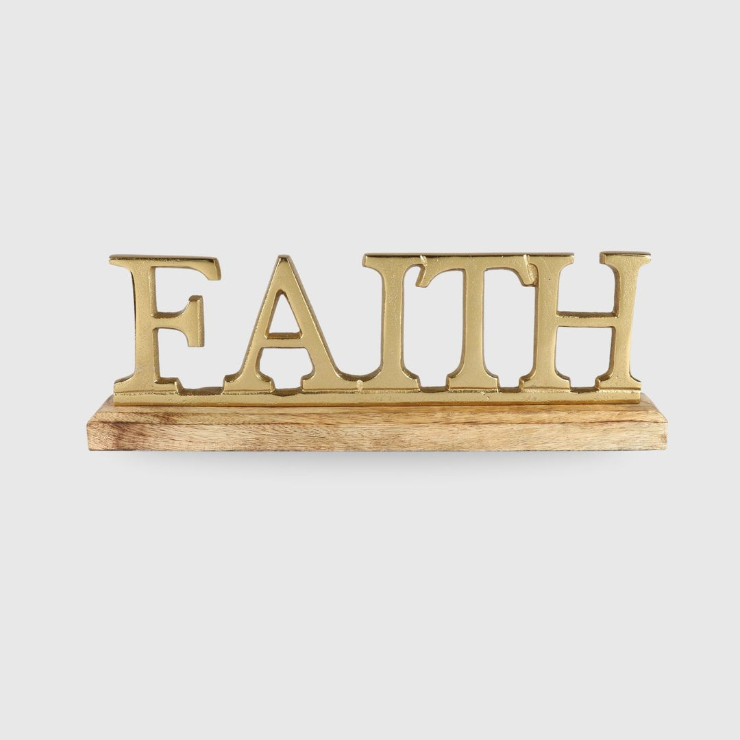 Handmade Gold 'Faith' Free Standing Showpiece