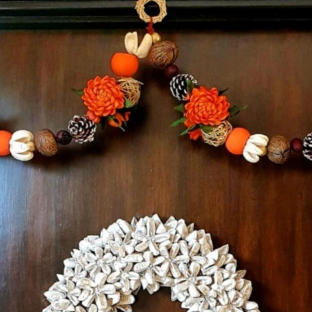 Handmade Diwali Festive Shola Flower Toran