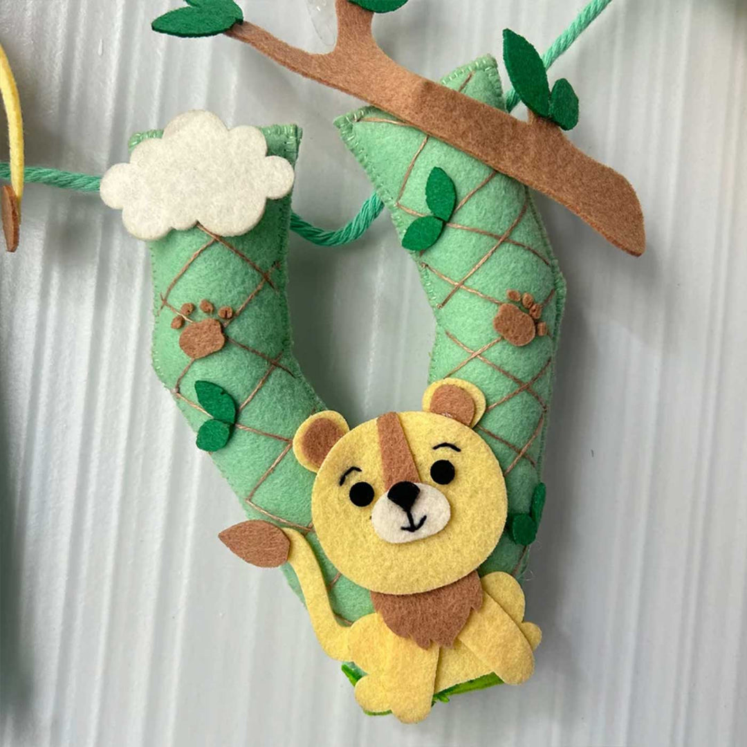 Personalized King Of The Jungle Felt Bunting / Garland For Kids