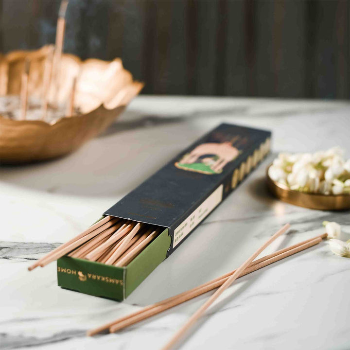 Handmade Mogra Natural Bamboo Free Incense Stick / Agarbatti | Set Of 50