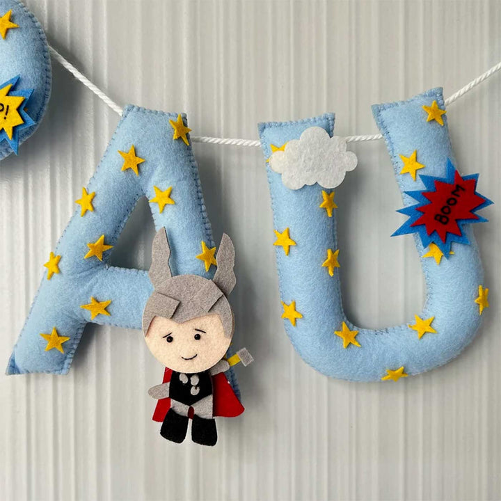 Personalized Superheroes Felt Bunting / Garland For Kids