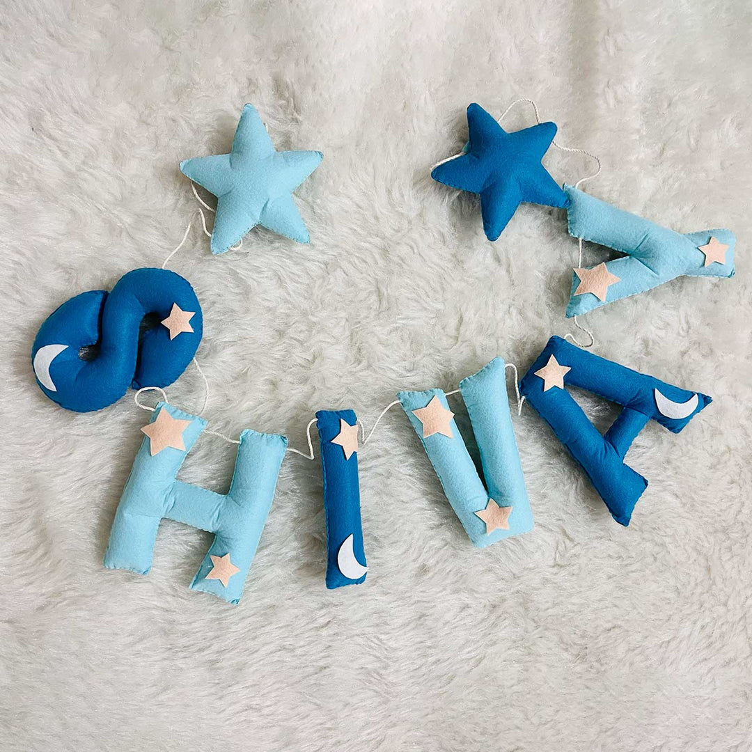 Handcrafted Personalized Star Themed Bunting For Kids