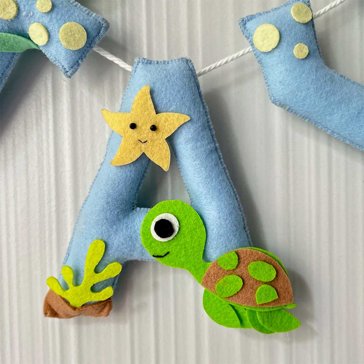 Personalized Sea World Felt Bunting / Garland For Kids