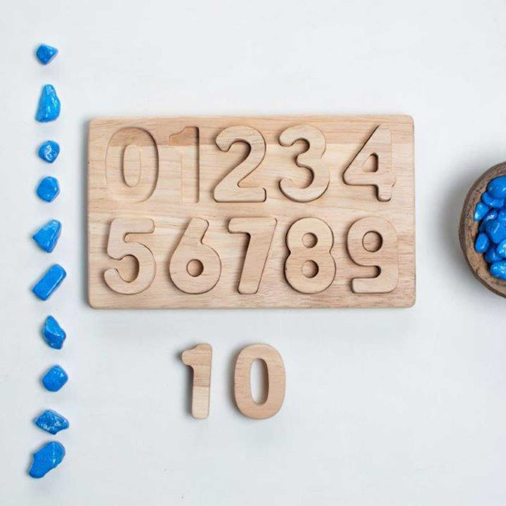 Wooden 0-9 Math Number Puzzle For Kids