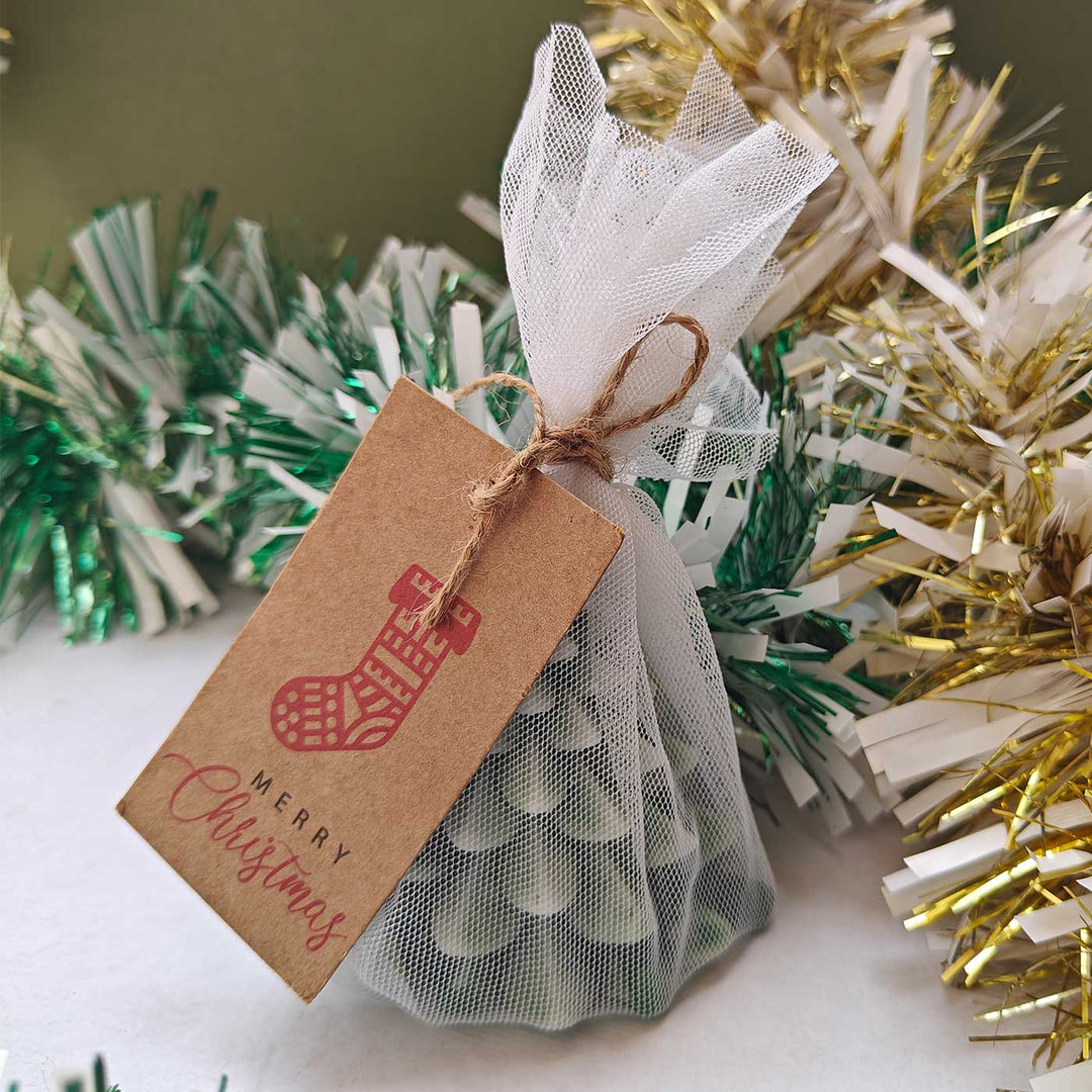 Handmade Green Xmas Tree Soy Wax Candle For Christmas Decoration