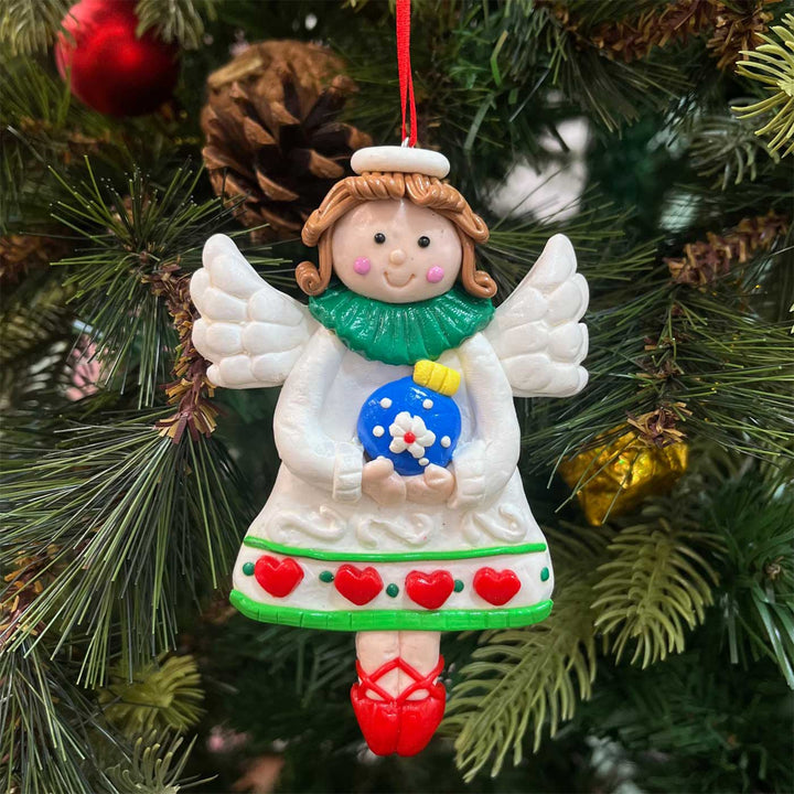 Handmade Frosty Fairy Clay Ornaments For Christmas Tree Decoration | Set Of 3