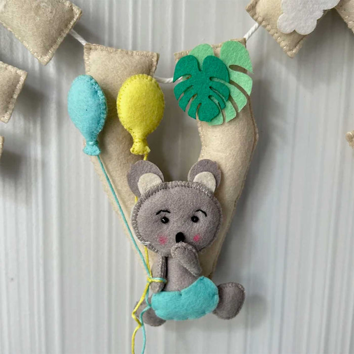 Personalized Cute Koala Felt Bunting / Garland For Kids