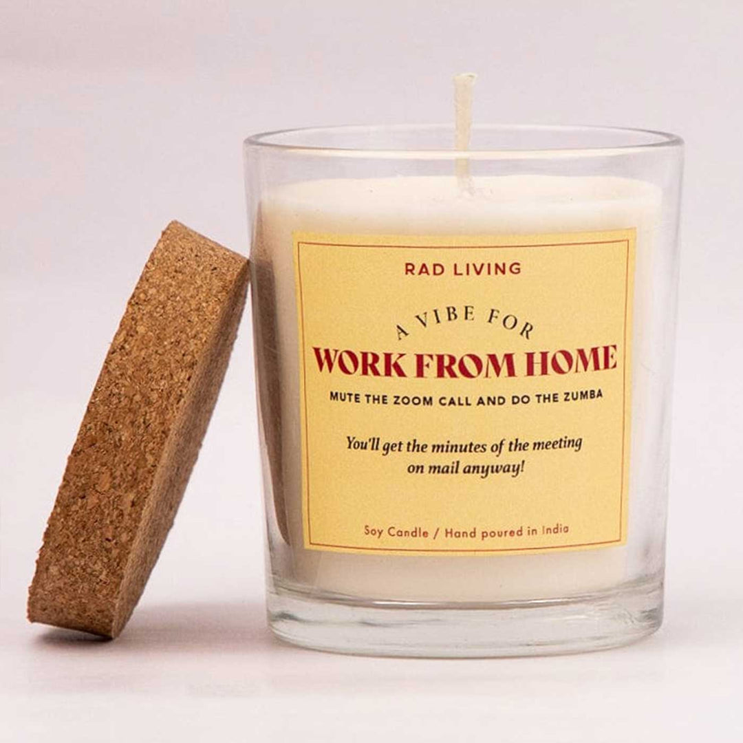 Hand Poured Work From Home Cappuccino Scented Soy Wax Candle