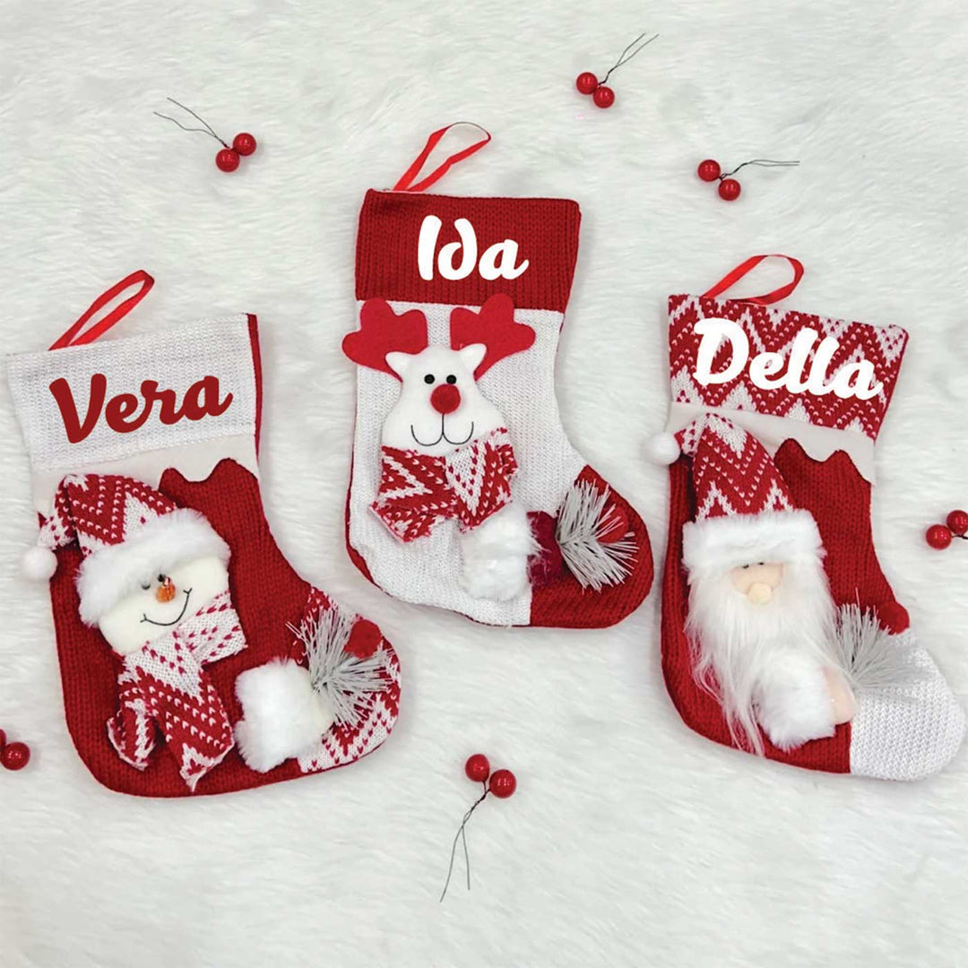 Personalized Mini Crochet Comfort Crochet Cotton Stockings For Christmas Decoration