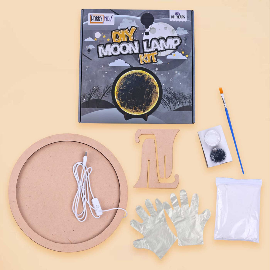 Pre Marked Moon Lamp MDF Wood DIY Kit