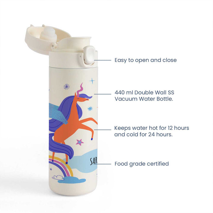 Personalized Magical Unicorn Theme Steel Insulated Water Bottle