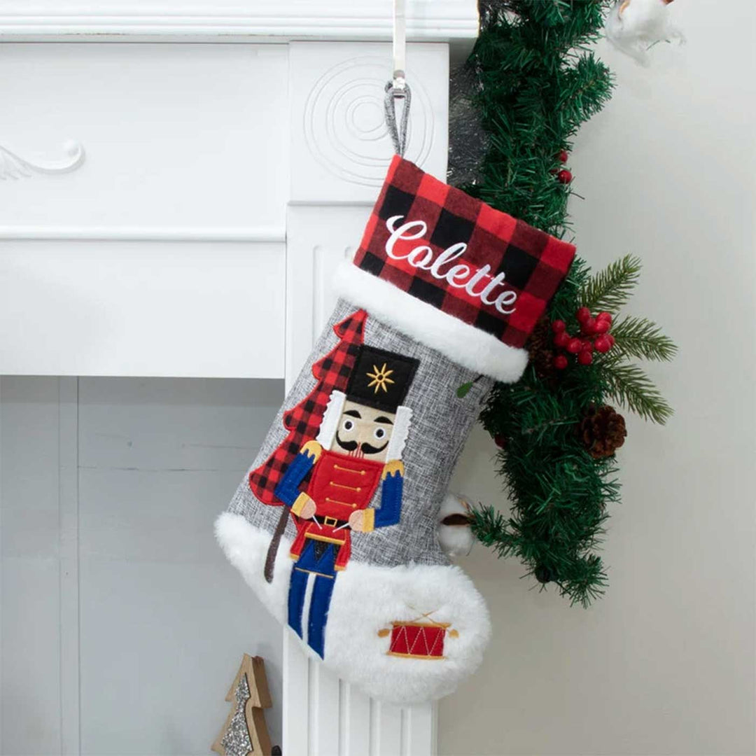 Personalized The Nutcracker And Friends' Cotton & Fur Stockings For Christmas Decoration