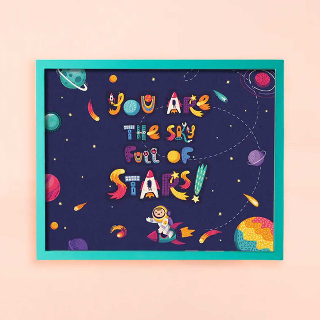 Handmade Starry Sky Wooden Pinboard For Kids