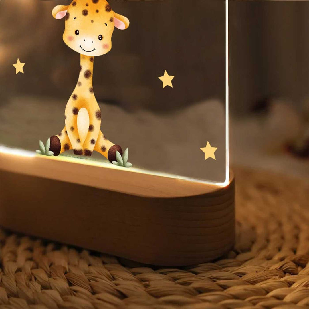 Personalized Giraffe Theme Acrylic LED Table Lamp