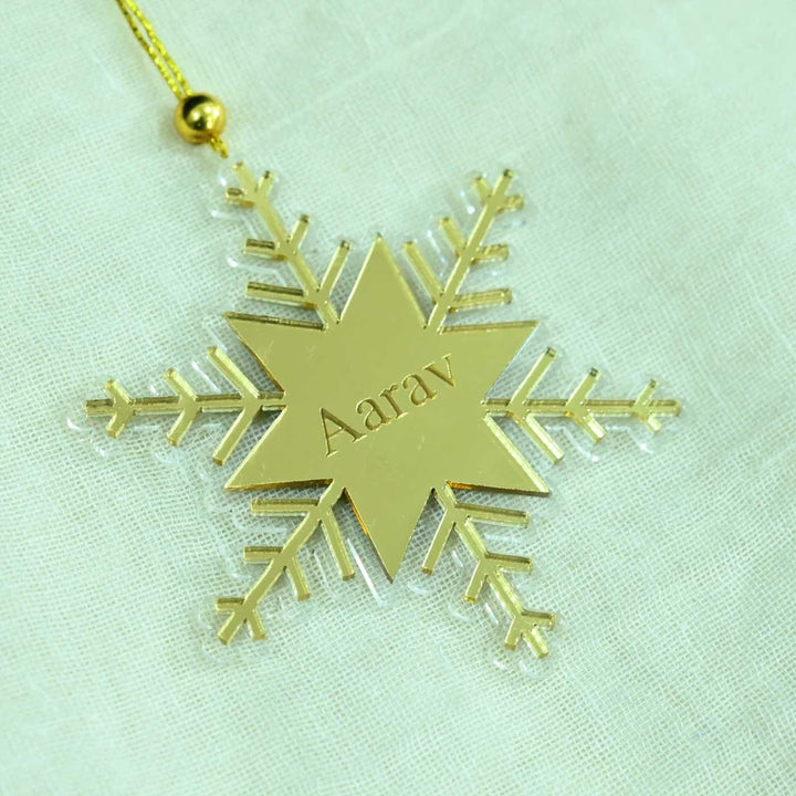 Personalized Star Flakes Acrylic Ornament For Christmas Tree Decoration