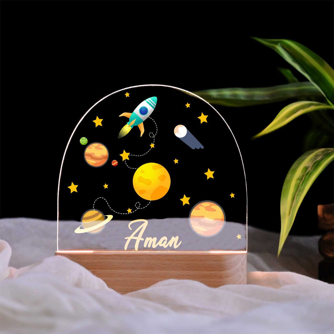 Personalized Galaxy Theme Acrylic LED Table Lamp