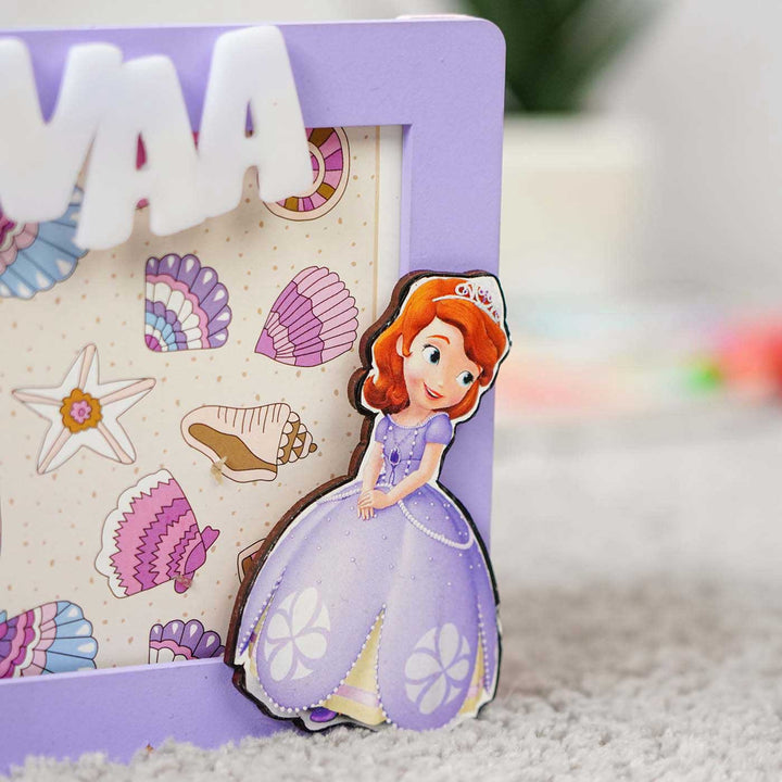 Personalized Princess Theme Frame With Piggy Bank